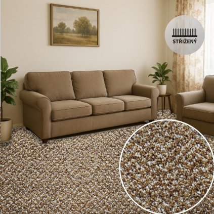 Luxury tweed 54 Snadná údržba a odolnost proti skvrnám Komfortní došlap - oproti tenčím kobercům