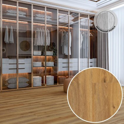VINYL LVT 1216 OAK AUCKLAND 2,5 0,55 MM 33 42 interiér