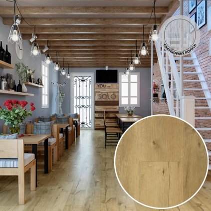 VINYL LVT 1142 OAK DETROIT 2,5 0,55 MM 33 42 interiér