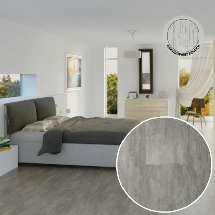VINYL LVT 1025 CONCRETE 2,5 0,55 MM 33 42 interiér