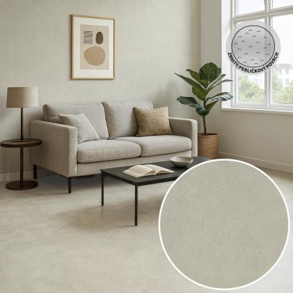 BIOLINO 2808 interiér pvc bio podlaha v obývacím pokoji