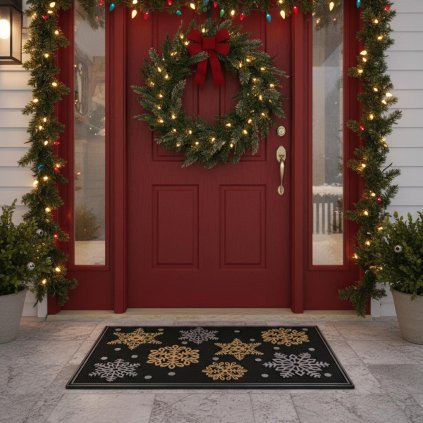 Gumová rohožka vločky 45x75cm náhled