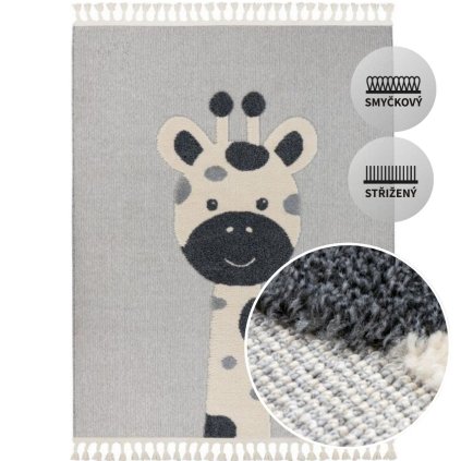 FANO 392 GIRAFFE, dětský, 3D efekt, plastický, měkký, designový