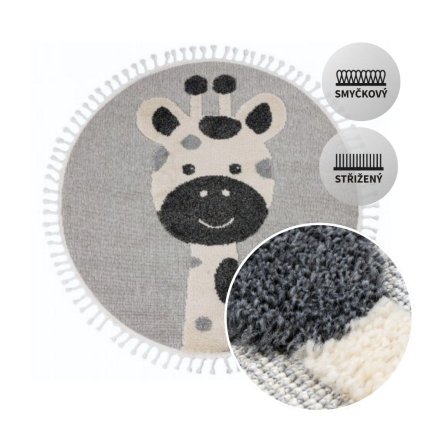 FANO 392 GIRAFFE KRUH, dětský, 3D efekt, plastický, měkký, designový