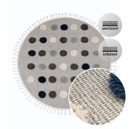 FANO 394 DOTS (2), dětský, 3D efekt, plastický, měkký, designový