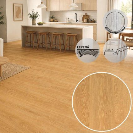 ESSENCE Cool Oak Classical (RIGID i GD) interiér kuchně
