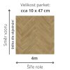 pvc lino s filcem zátěžové odolné vzor parkety sire 4m barva bezova hneda NOVATEX 33 45 rozměr