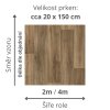 levne bytove pvc lino snadna udrzba vzor prkna povrchova uprava PUR barva hneda DRITEX 33 52 rozmer