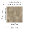 pvc lino s filcem zátěžové odolné vzor prkna sire 4m 5m barva hneda bezova NOVATEX 33 940 rozměr