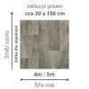 pvc lino s filcem zátěžové odolné vzor prkna sire 4m 5m barva seda bezova NOVATEX 33 941 rozměr