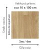 pvc podlaha vzor prkna povrchova uprava PUR třída zátěže 23 31 41 POLARIS Natural Oak 226M rozměr
