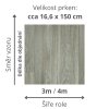 podlaha pvc zatezove komercni lehky prumysl vzor prkna sire 3m 4m barva seda sedozelena AMBIENT Havana Oak 991M rozměr