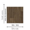 linoleum s filcem pvc trida zateze 32 41 vzor dřevo prkna pouziti ložnice obývák barva hneda Iconik 280T Fumed oak medium brown rozměr