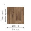 linoleum s filcem pvc trida zateze 22 vzor dřevo prkna pouziti ložnice obývák barva hneda NOVOTEX Fina 544 rozměr