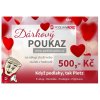 poukaz na 500kč, dárkový