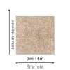koberec do pokoje podklad filc střižený šíře 3m 4m jednobarevný barva světle hnědá FLORIDA 34 rozměr