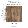 zatezove pvc lino kvalitni snadna udrzba filcovy podklad vzor prkna povrchova uprava PUR barva hneda DUPLEX 1719 rozmer