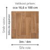 zatezove pvc lino kvalitni snadna udrzba filcovy podklad vzor prkna povrchova uprava PUR barva hneda DUPLEX 1733 rozmer