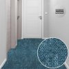 Marble 80 modrý smyčkový metrážový koberec v chodbě, vhodný také do celého bytu, chodba a dveře