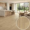 FORTEX 2908 světle hnědé PVC v kombinované místnosti obývák kuchyň
