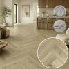 Herringbone Rigid Delicate Oak Oiled interiér kuchyně s obývacím pokojem