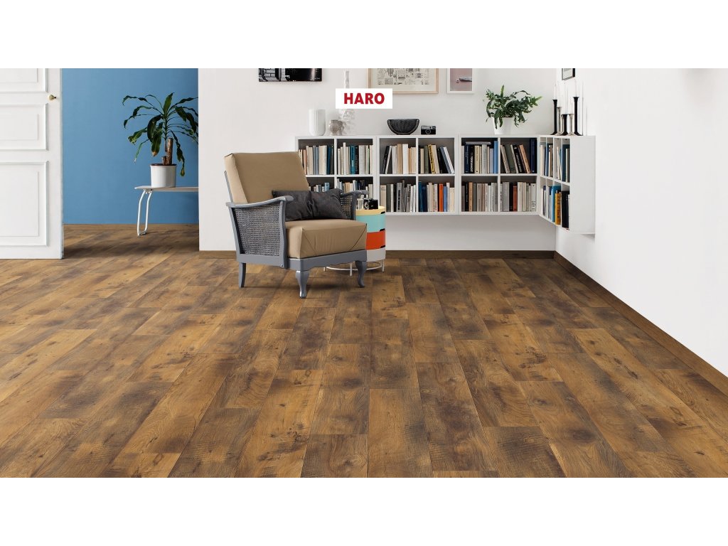 526678 haro laminatboden plank 1 strip 4v oak vintage text matt qv