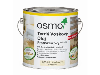 3088 Tvrdý voskový olej protiskluzový Bezbarvý, polomat (R9) (Objem L 0,125)