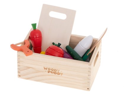 Wooden blocks magenta vegetables for cutting accessories 90951
