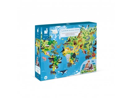 J02676 Janod vzdelavacie puzzle ohrozene zvieratka 200 ks 06