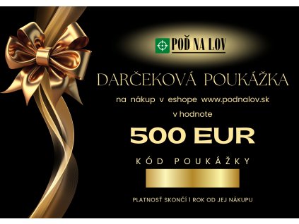 Elektronická darčeková poukážka na nákup tovaru v hodnote 500  €