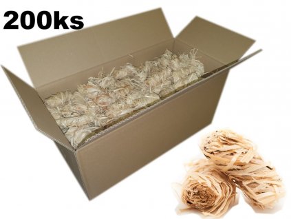 podpalovace z drevite vlny krby kamna sporaky 200 ks