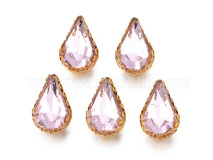 Přišívací kámen Kapka 8,5x13,5mm -růžová