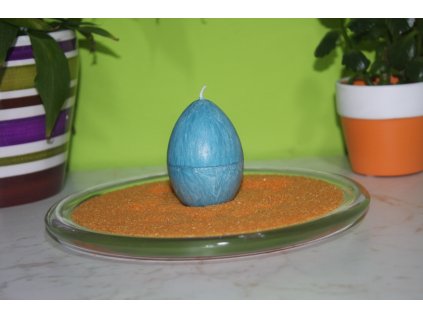 Svíčka vajíčko - modrá