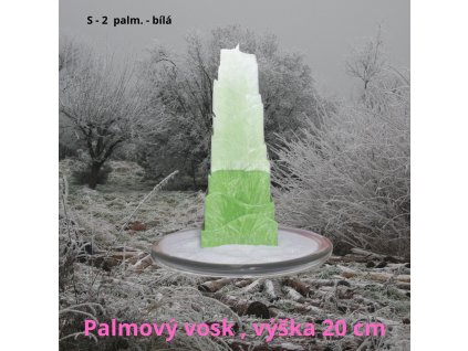 Svíčka 2 bílo zelená