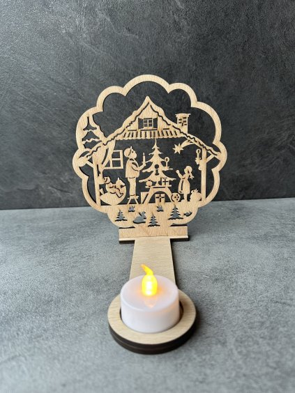 Svícen stínohra domeček