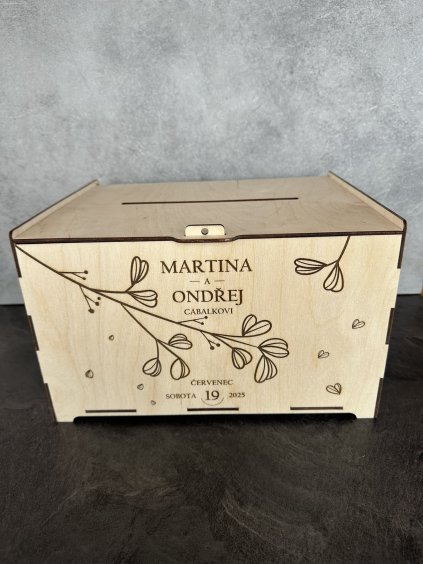 Truhla na svatební dary-větvičky