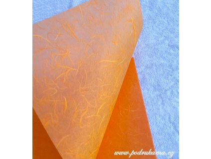 Morušový papír Unryu - oranžový jasný