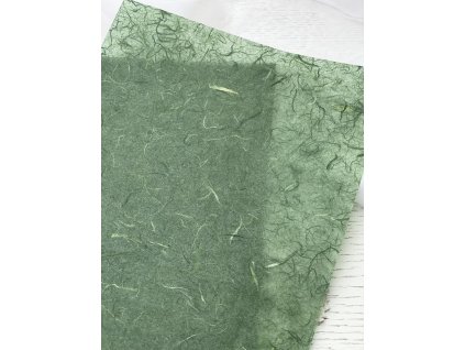 Morušový papír Unryu - trávově zelený
