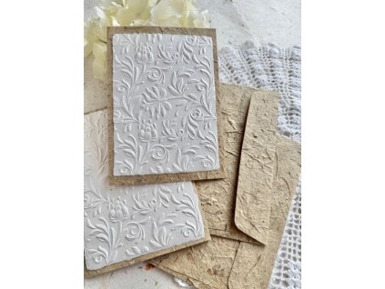 Přání z ručního papíru - reliéf