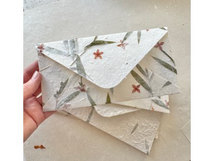 Obálka DL reliéfní s bambusem a Ixorou