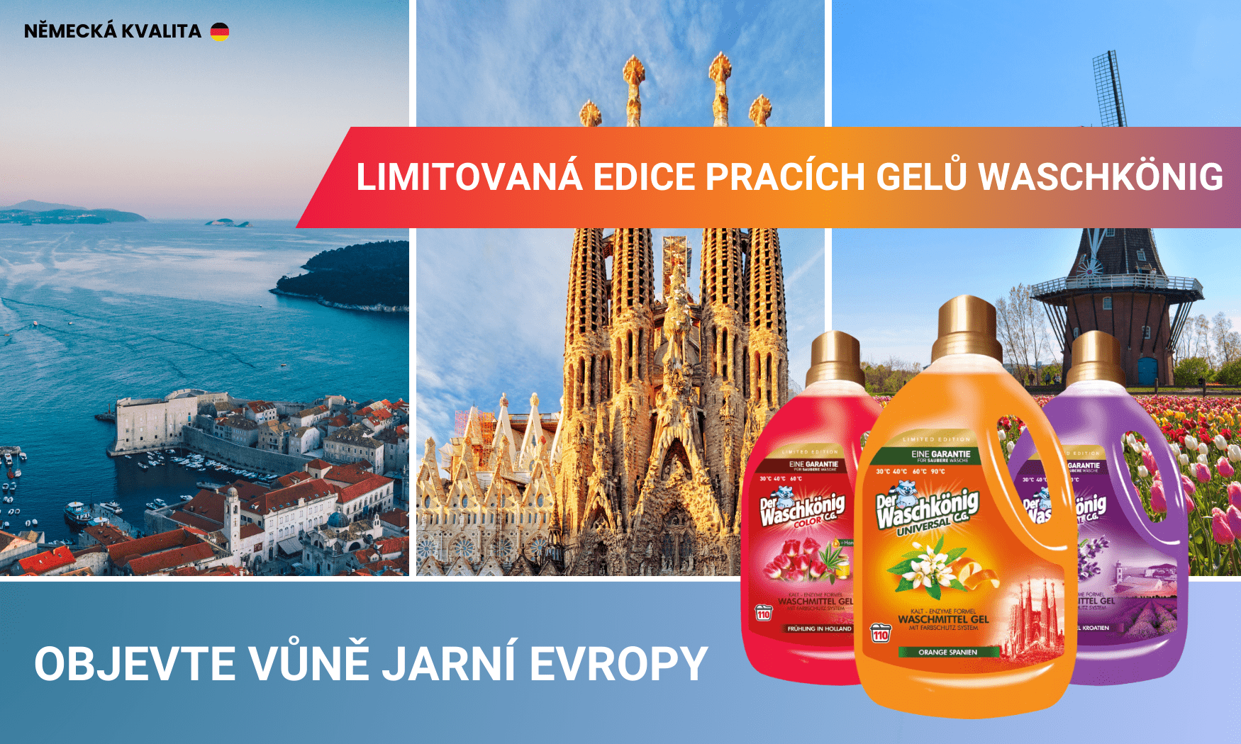 Jarní limitovaná edice pracích gelů WaschKönig