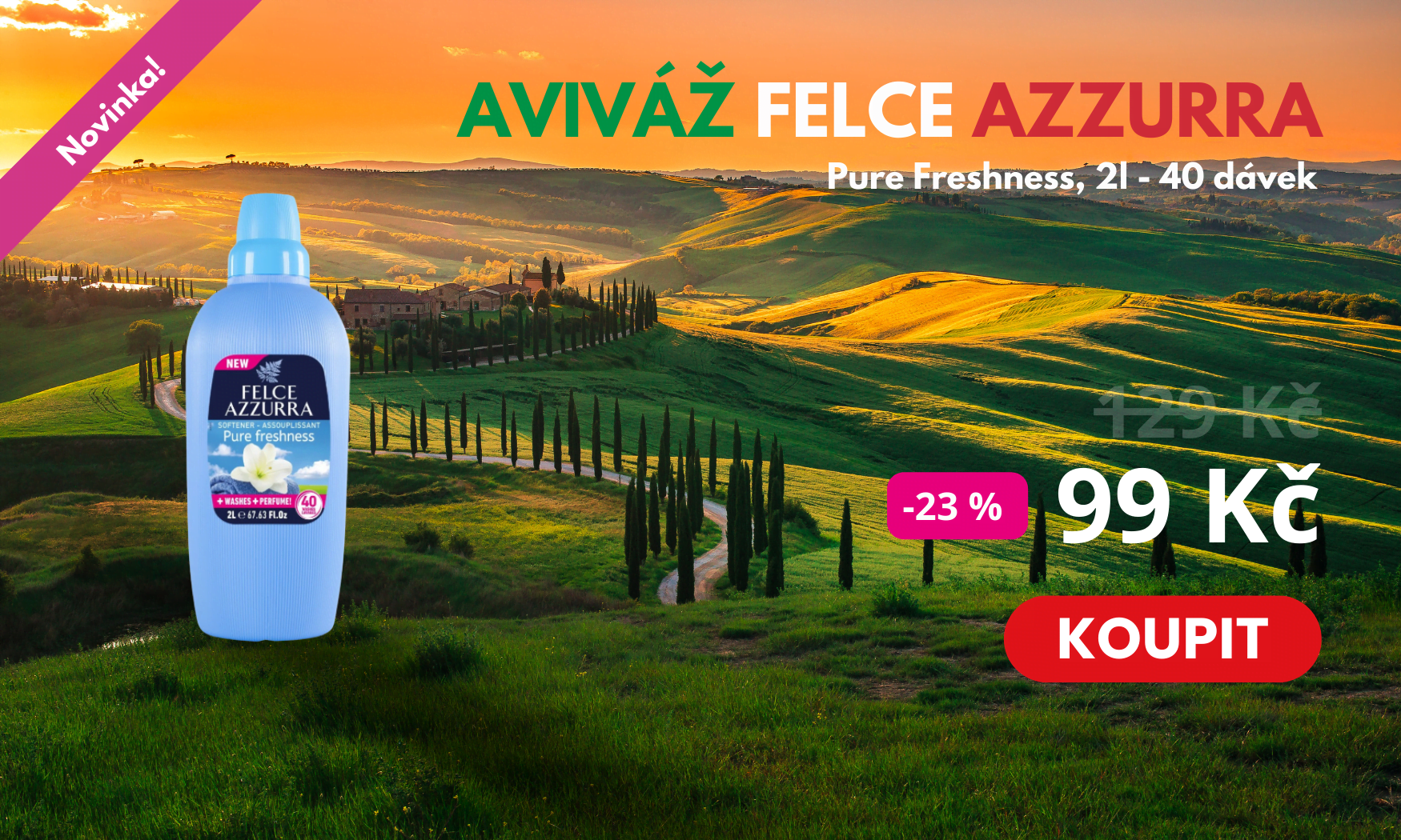 Felce Azzurra aviváž 2L Pure Freshness 40W