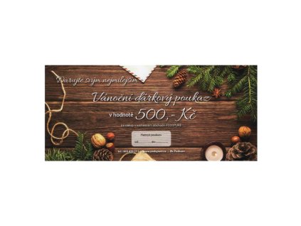 Vánoční dárkový poukaz v hodnotě 500 Kč