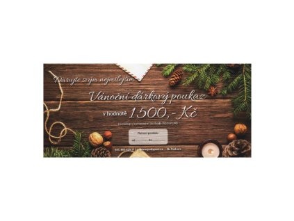 Vánoční dárkový poukaz v hodnotě 1500 Kč