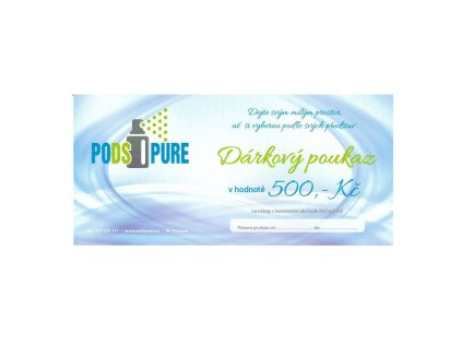 Dárkový poukaz v hodnotě 500 Kč