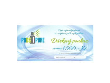 Dárkový poukaz v hodnotě 1500 Kč