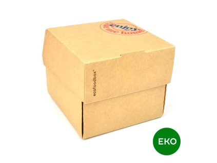 EKO box na hamburger kraft, 120 x 118 x 105 mm, 25 ks