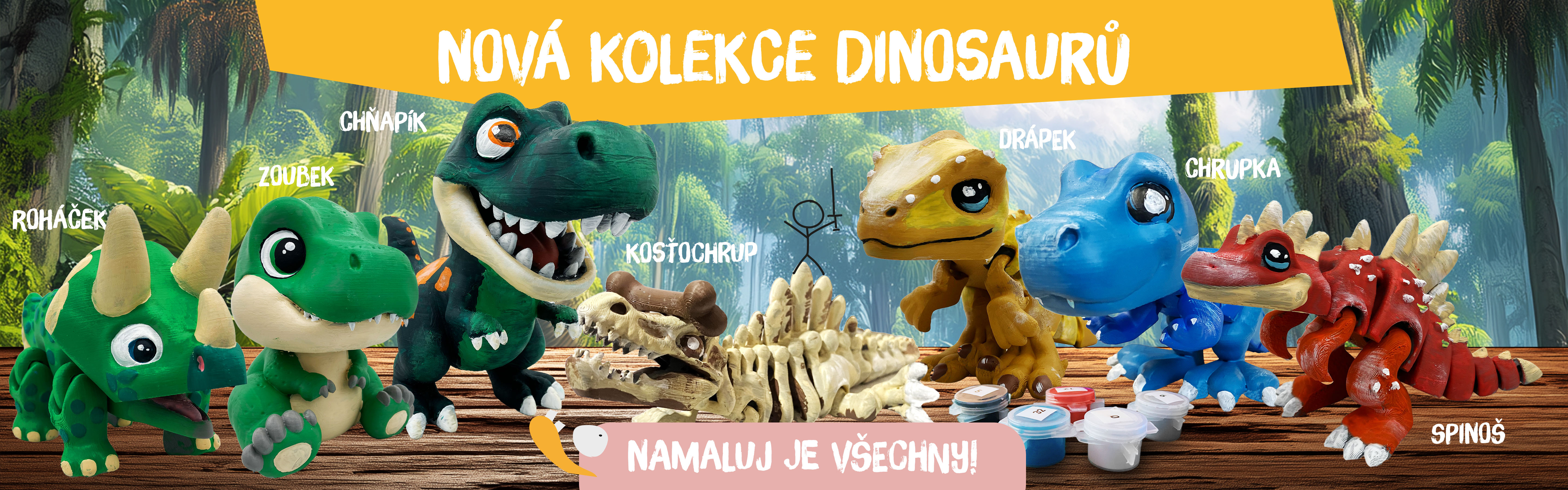 Kolekce 3D dinosaurů