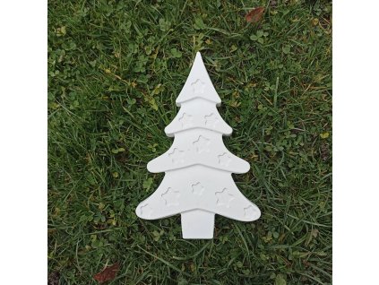 Sádrový odlitek - vánoční stromek