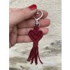 Macrame klíčenka srdíčko